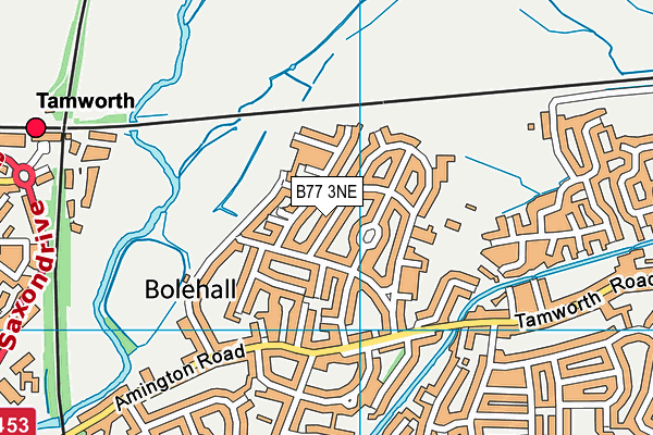 B77 3NE map - OS VectorMap District (Ordnance Survey)