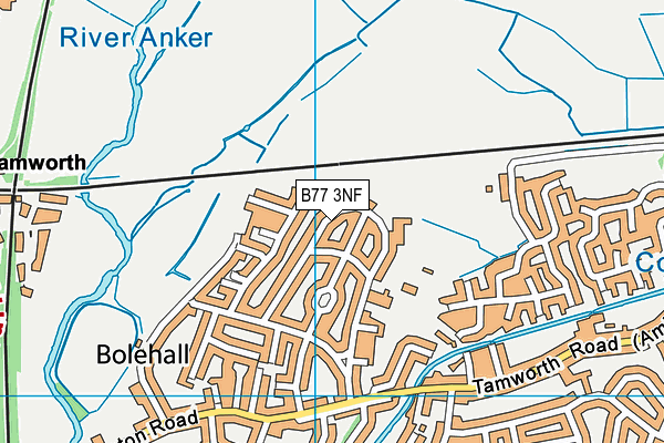 B77 3NF map - OS VectorMap District (Ordnance Survey)