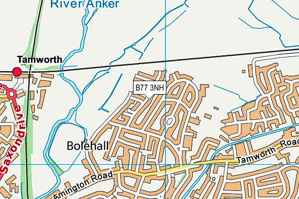 B77 3NH map - OS VectorMap District (Ordnance Survey)