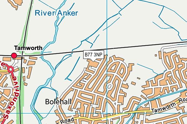 B77 3NP map - OS VectorMap District (Ordnance Survey)