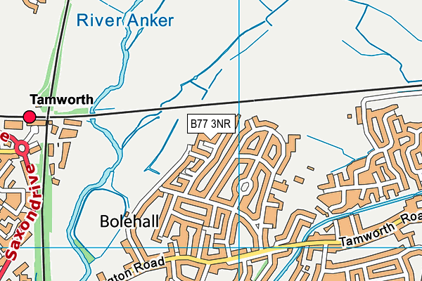 B77 3NR map - OS VectorMap District (Ordnance Survey)