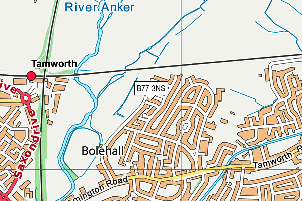 B77 3NS map - OS VectorMap District (Ordnance Survey)