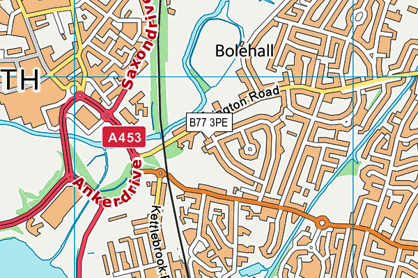 B77 3PE map - OS VectorMap District (Ordnance Survey)