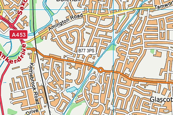 B77 3PS map - OS VectorMap District (Ordnance Survey)