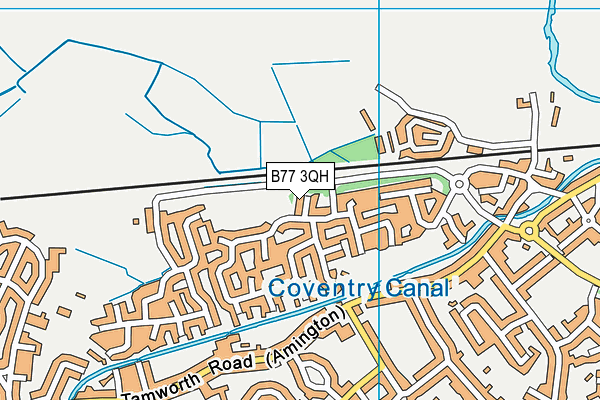 B77 3QH map - OS VectorMap District (Ordnance Survey)