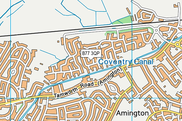 B77 3QP map - OS VectorMap District (Ordnance Survey)