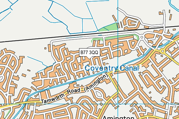 B77 3QQ map - OS VectorMap District (Ordnance Survey)