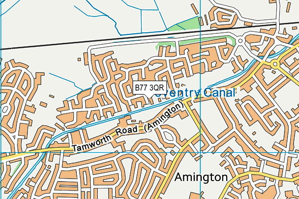 B77 3QR map - OS VectorMap District (Ordnance Survey)