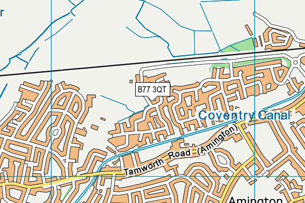 B77 3QT map - OS VectorMap District (Ordnance Survey)