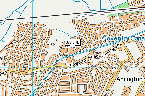 B77 3RB map - OS VectorMap District (Ordnance Survey)