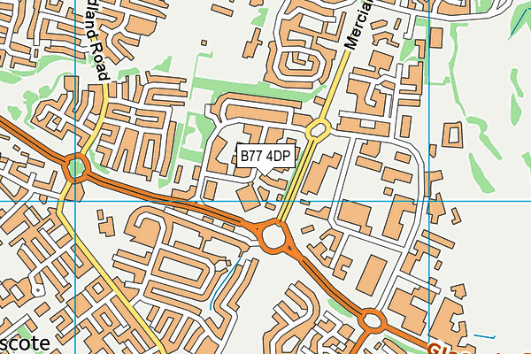 B77 4DP map - OS VectorMap District (Ordnance Survey)