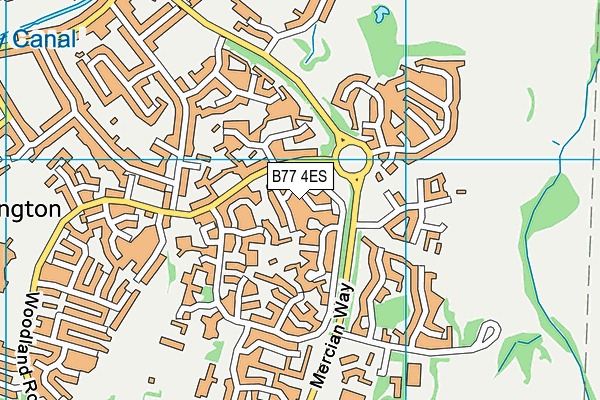 B77 4ES map - OS VectorMap District (Ordnance Survey)