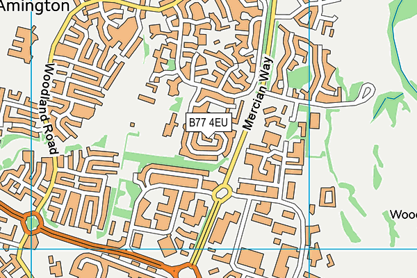 B77 4EU map - OS VectorMap District (Ordnance Survey)