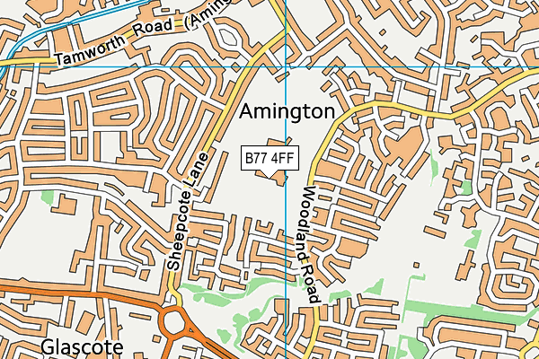 Landau-forte Academy Amington map (B77 4FF) - OS VectorMap District (Ordnance Survey)