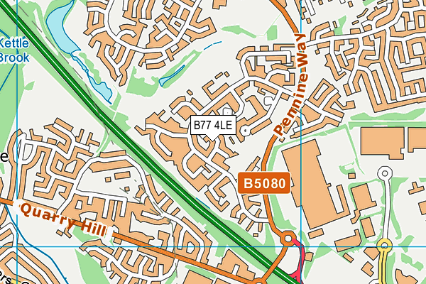 B77 4LE map - OS VectorMap District (Ordnance Survey)