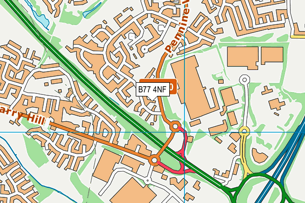 B77 4NF map - OS VectorMap District (Ordnance Survey)