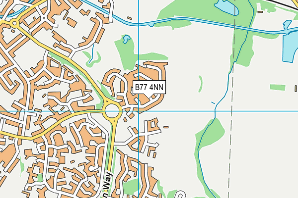 B77 4NN map - OS VectorMap District (Ordnance Survey)