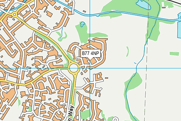 B77 4NP map - OS VectorMap District (Ordnance Survey)