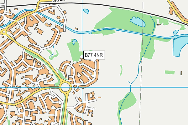 B77 4NR map - OS VectorMap District (Ordnance Survey)