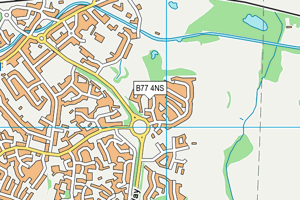 B77 4NS map - OS VectorMap District (Ordnance Survey)