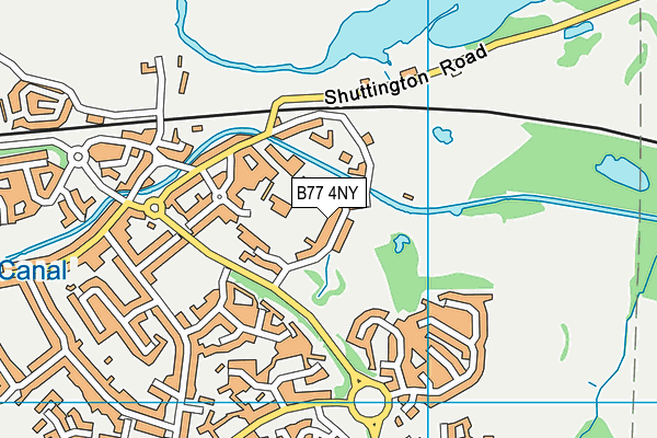 B77 4NY map - OS VectorMap District (Ordnance Survey)