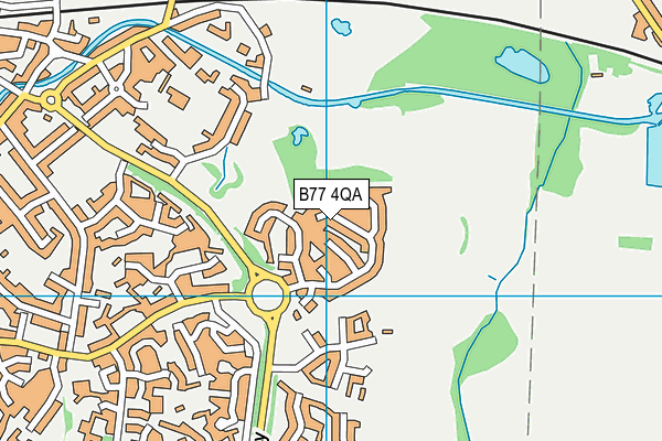 B77 4QA map - OS VectorMap District (Ordnance Survey)