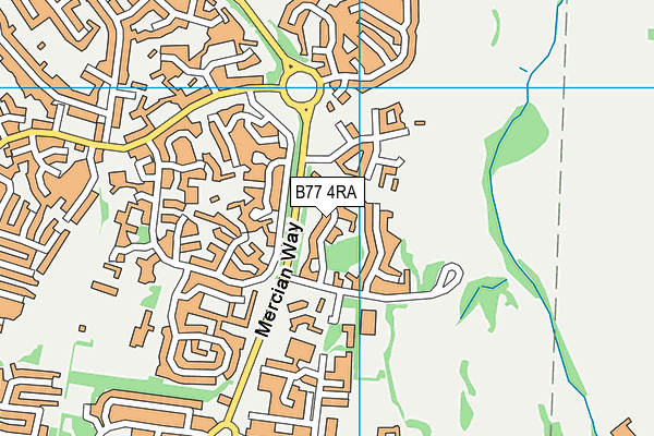 B77 4RA map - OS VectorMap District (Ordnance Survey)