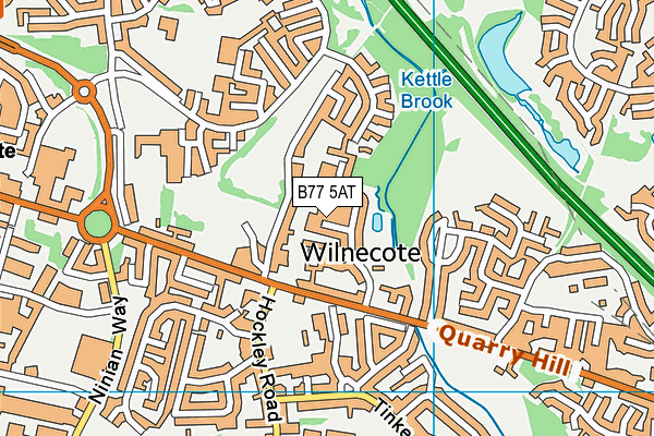 B77 5AT map - OS VectorMap District (Ordnance Survey)