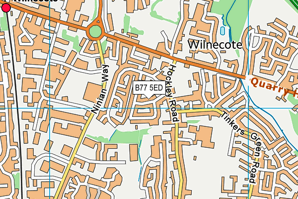 B77 5ED map - OS VectorMap District (Ordnance Survey)