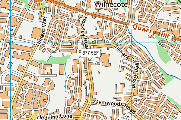 B77 5EF map - OS VectorMap District (Ordnance Survey)