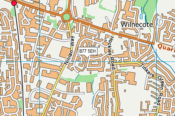 B77 5EH map - OS VectorMap District (Ordnance Survey)