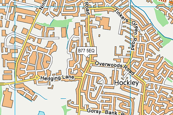 B77 5EQ map - OS VectorMap District (Ordnance Survey)