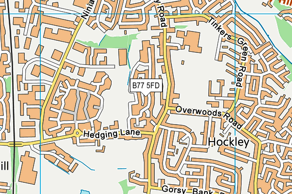 B77 5FD map - OS VectorMap District (Ordnance Survey)