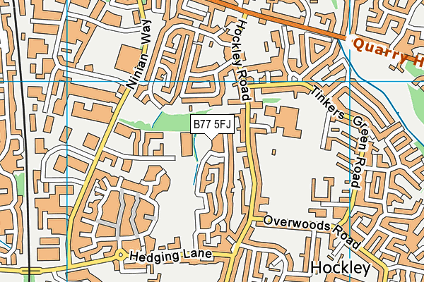 B77 5FJ map - OS VectorMap District (Ordnance Survey)