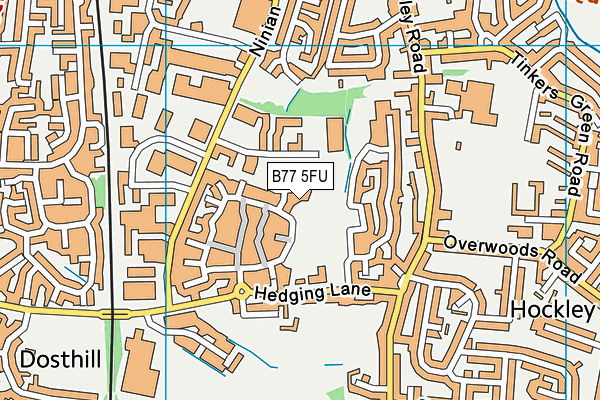 B77 5FU map - OS VectorMap District (Ordnance Survey)