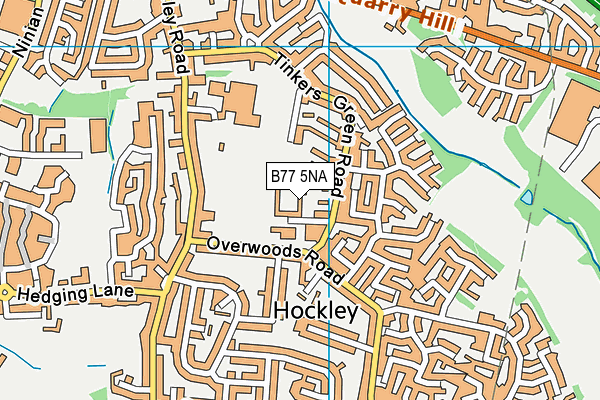 B77 5NA map - OS VectorMap District (Ordnance Survey)