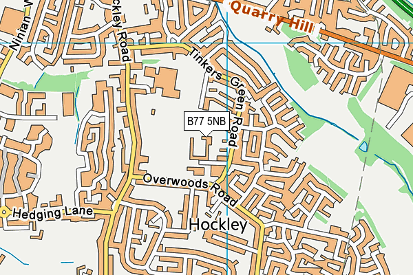 B77 5NB map - OS VectorMap District (Ordnance Survey)