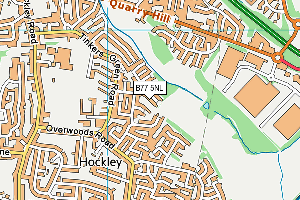 B77 5NL map - OS VectorMap District (Ordnance Survey)