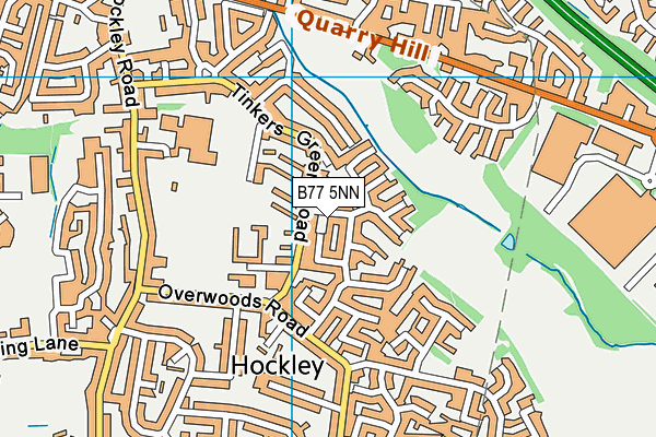 B77 5NN map - OS VectorMap District (Ordnance Survey)