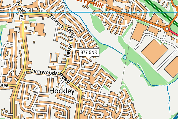 B77 5NR map - OS VectorMap District (Ordnance Survey)