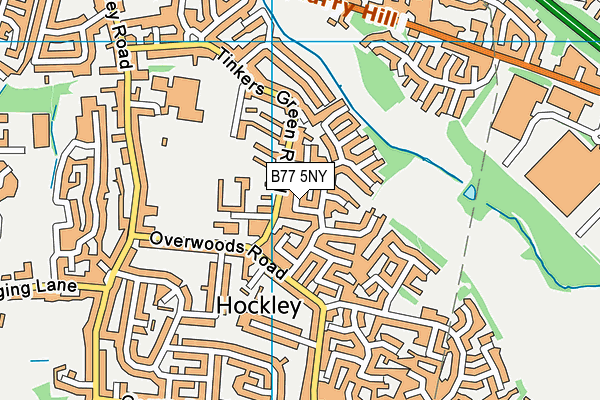 B77 5NY map - OS VectorMap District (Ordnance Survey)