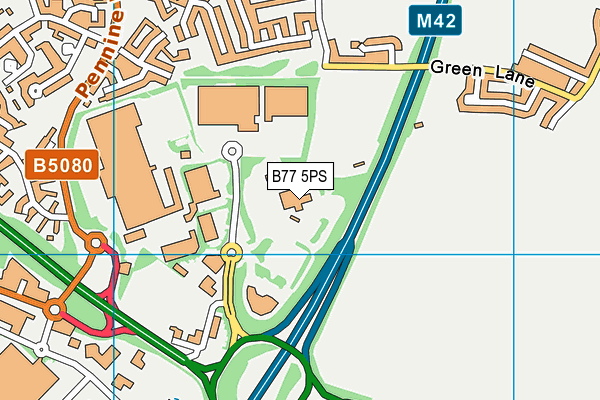 B77 5PS map - OS VectorMap District (Ordnance Survey)