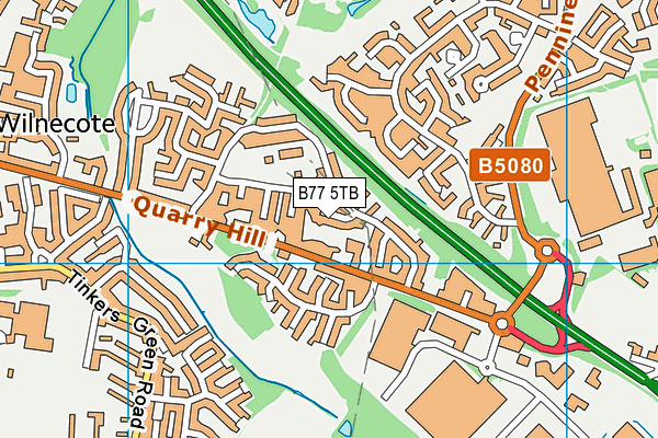 B77 5TB map - OS VectorMap District (Ordnance Survey)