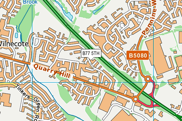 B77 5TH map - OS VectorMap District (Ordnance Survey)