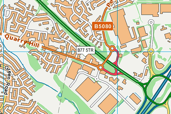 B77 5TR map - OS VectorMap District (Ordnance Survey)