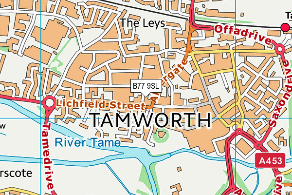 B77 9SL map - OS VectorMap District (Ordnance Survey)