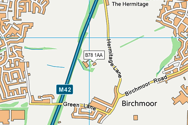 B78 1AA map - OS VectorMap District (Ordnance Survey)