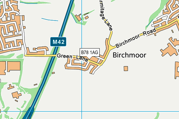 B78 1AG map - OS VectorMap District (Ordnance Survey)