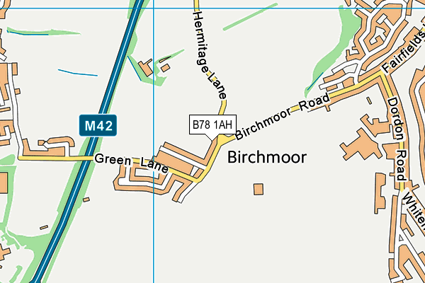 B78 1AH map - OS VectorMap District (Ordnance Survey)