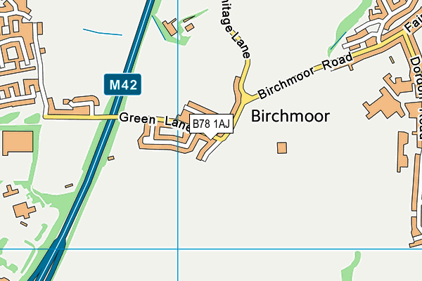 B78 1AJ map - OS VectorMap District (Ordnance Survey)